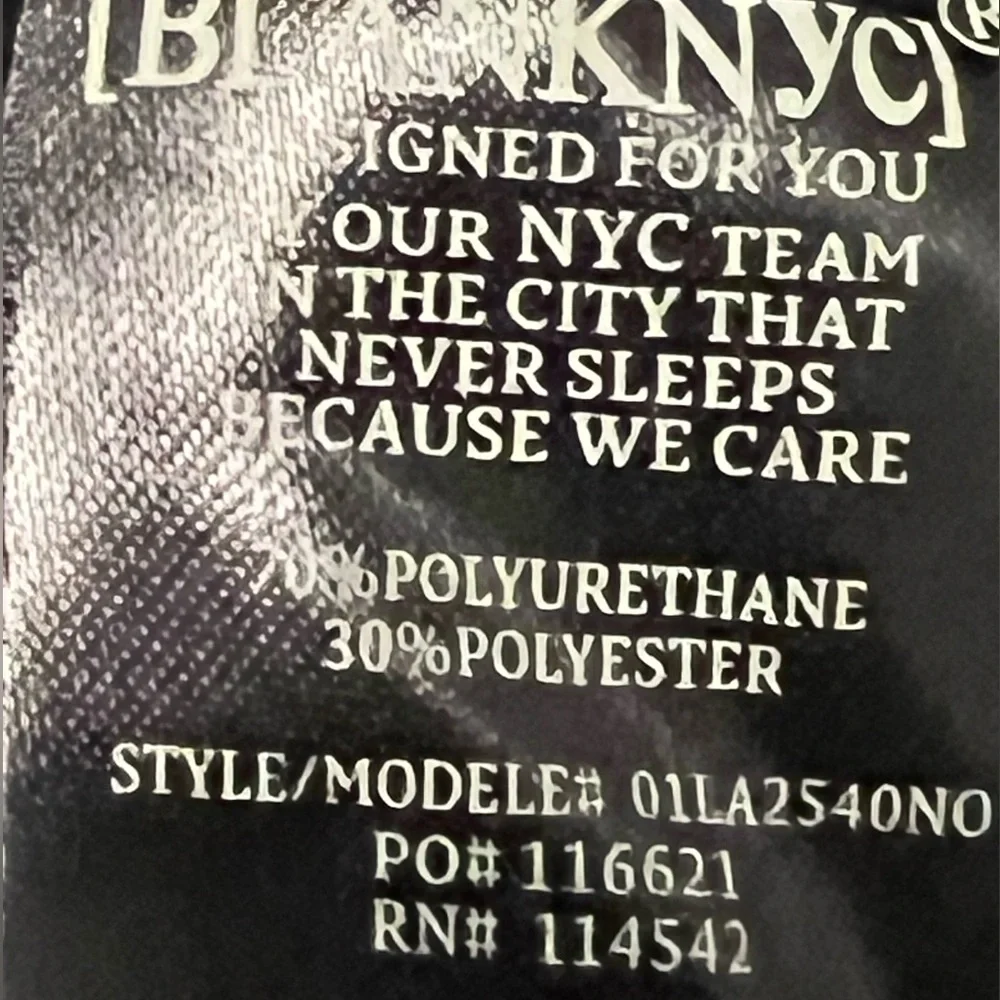 NWOT Blank NYC Size 29 faux leather black pants with elastic & drawstring waist